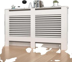Copriradiatore, Grande formato, Materiale MDF, Bianco orizzontale XL