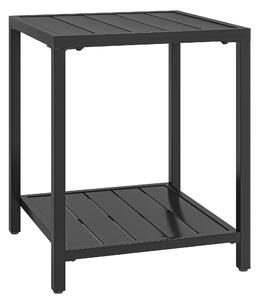 Outsunny Tavolino 45 x 45 cm resistente alle intemperie tavolo da giardino con design a doghe ripiano piedi regolabili 30kg portata | Aosom Italy