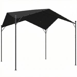 Outsunny Pergola Padiglione 3x3m Impermeabile Stabile Resistente all'inverno Protezione solare con tetto a due falde Tiranti triangolari | Aosom Italy