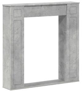 VidaXL Rivestimento per camino, grigio cemento, 100 x 20 x 100 cm, materiale composito in legno
