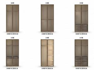 Set di armadi modulari beige, sistema di scaffali moderno, lussuoso, confortevole ed elegante