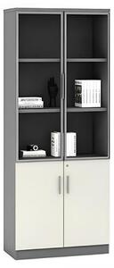 Moderno armadio da ufficio grigio · Armadio da ufficio di design · Capiente armadio per documenti