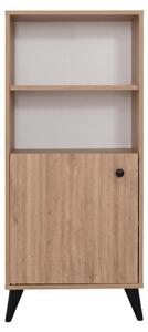 Libreria marrone, mobiletto in legno, piccolo armadietto pratico, mobili per il soggiorno