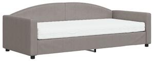 VidaXL Divano letto con materasso Taupe 90x200 cm Tessuto