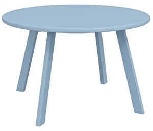 Outsunny Piccolo tavolino rotondo, tavolino d'appoggio con piedini antiscivolo, struttura in metallo, per giardino, Ø 70 x 42 cm, blu | Aosom Italy