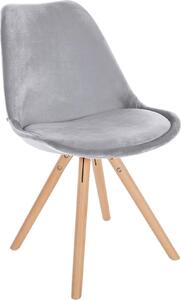 Sedia da pranzo - sedia in velluto, seduta confortevole, struttura in legno