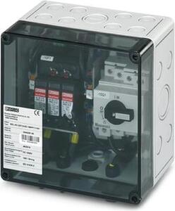 Scatola di connessione FV Phoenix Contact, 1 MPPT, 2IN/1OUT per MPPT, ÜSS tipo I/II, sezionatore, SUNCLIX, 1 pz