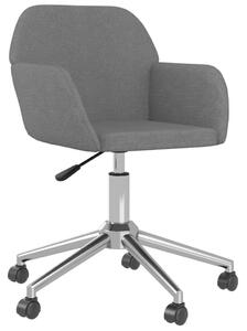 VidaXL Sedia da ufficio girevole in tessuto grigio chiaro