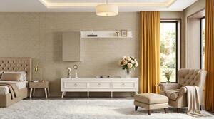 Mobile parete, armadio, soggiorno, stile moderno, colore bianco, nuovo, pratico