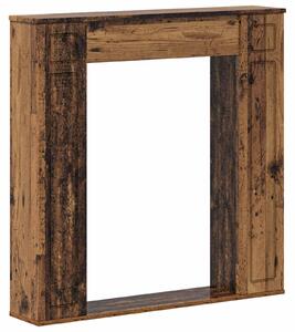 VidaXL Rivestimento per camino in legno massello, 100 x 20 x 100 cm, materiale in legno