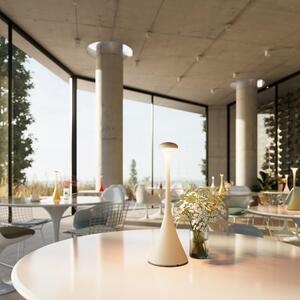 SIGOR Lampada da tavolo ricaricabile a LED "Nudrop" 2,2W 820 (bianco caldo) + 827 (tono caldo-extra) beige dune opaco dimmerabile