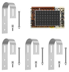 4 ganci per impianti fotovoltaici da balcone, acciaio inossidabile 304, dimensioni 17,8 x 7,9 x 3,9 cm