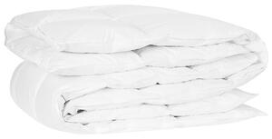 Piumino in cotone Japara bianco misura singola 135 x 200 cm imbottitura in piumino d'anatra trapuntato biancheria da letto camera da letto Beliani