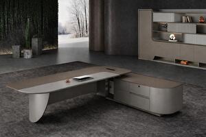 Set da ufficio moderno: scrivania direzionale e armadio per ufficio dal design elegante