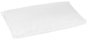 Cuscino da letto guanciale Cotone Bianco Piumino D'anatra e Piume 40 x 80 cm Medio Morbido Beliani