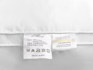 Set di 2 cuscini da letto guanciali in cotone bianco piumino d'anatra e piume 80 x 80 cm medio morbido Beliani