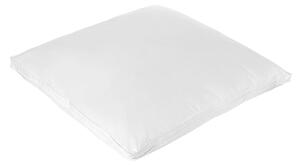 Set di 2 cuscini da letto guanciali in cotone bianco piumino d'anatra e piume 80 x 80 cm medio morbido Beliani
