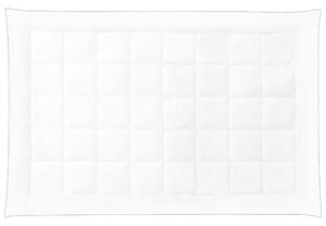 Piumino in cotone Japara bianco misura singola 135 x 200 cm trapuntato biancheria da letto camera da letto Beliani