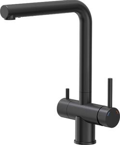 Miscelatore da cucina QUADRON ELLEN miscelatore a tre vie 360°, colore: nero, altezza: 33 cm Miscelatore da cucina in acciaio inox, rubinetto da cucina