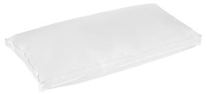 Cuscino da letto guanciale Cotone Bianco Piumino D'anatra e Piume 40 x 80 cm Alto Medio Morbido Beliani