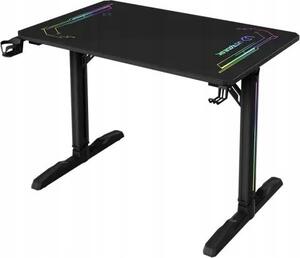 Scrivania da gaming con piano in vetro Ultradesk FREEZE V2 109 x 76 x 69 cm