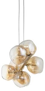 Brilagi - Lampadario a sospensione VULCANO su cavo 7xG9/8W/230V dorato/beige fumé