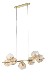 Brilagi - Lampadario a sospensione VULCANO su cavo 7xG9/8W/230V dorato/beige fumé