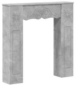 VidaXL Rivestimento per camino, grigio cemento, 102 x 20 x 102 cm, materiale composito in legno