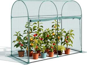 Tenda protettiva per piante - Gabbia per piante Serra - 180,6 x 91 x 150 cm - Rete protettiva per piante con telaio - Porta con cerniera - Resistente al vento - Per aiuole rialzate, giardino e terrazza
