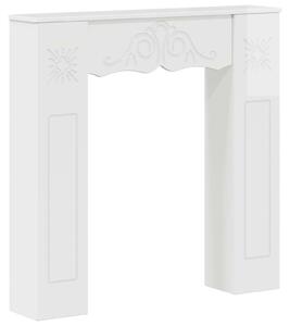 VidaXL Cornice per camino, bianco lucido, 102 x 20 x 102 cm, realizzata in materiale composito di legno