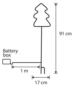 Faretto da terra natalizio al neon albero verde con LED e timer IP44 - Fura