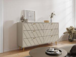 Comò 6 cassetti Beige - TEODA di PASCAL MORABITO
