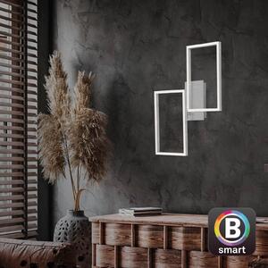 BRILONER - Lampada da soffitto Smart LED, lampada da soggiorno WiFi, controllo della temperatura del colore CCT, lampada da soffitto dimmerabile con telecomando, controllo vocale, color alluminio