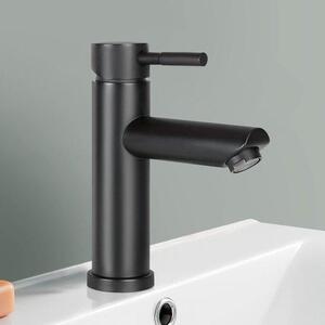 Famanu, miscelatore monocomando per bagno, alta pressione, finitura nero opaco