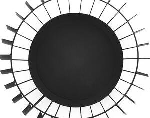 Braciere in acciaio Nero piccolo rotondo con cornice aperta per barbecue a carbonella con accessori Beliani