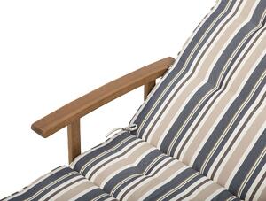 Cuscino per sdraio da giardino Cuscino per schienale in poliestere blu e beige Design moderno Cuscino per esterni Beliani