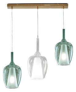 Lampadario vetro colorato gea luce ofelia s e27 led lampada soffitto - Gea Luce