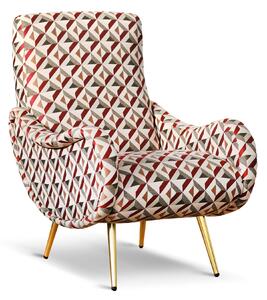 Poltrona Miss Tessuto e Velluto Premium - Design Iconico