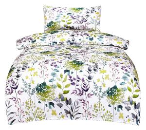 Biancheria da letto bianca in raso di cotone per letto singolo 140x200 cm Savoy – My House