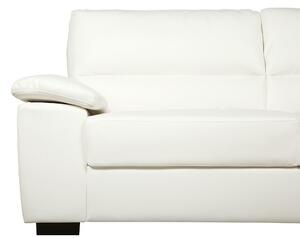 Divano da soggiorno in ecopelle a 3 posti color crema sofa moderno Beliani