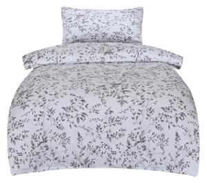 Biancheria da letto grigia in raso di cotone per letto singolo 140x200 cm Gloria – My House