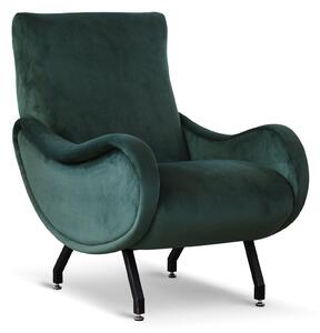 Poltrona Miss Velluto Verde Foresta