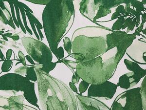Set copripiumino e federa in misto cotone verde e bianco 135 x 200 cm con stampa a foglie moderna Boho camera da letto Beliani