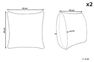 Set di 2 cuscini in tessuto imbottiti renna 45 x 45 cm nero stile moderno Beliani