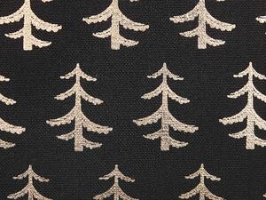 Set di 2 cuscini decorativi con alberi di Natale 45 x 45 cm nero Beliani