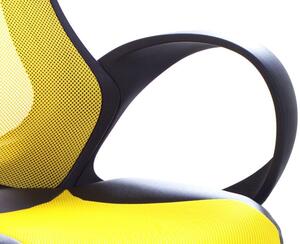 Sedia da ufficio Girevole in tessuto a rete gialla Meccanismo di inclinazione del sedile regolabile in altezza Schienale ergonomico Beliani