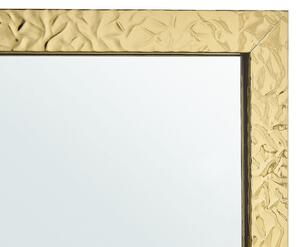 Specchio da terra in vetro dorato in materiale sintetico 40 x 140 cm con cornice decorativa dal design moderno Beliani