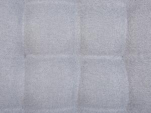 Cuscino per sedia quadrato grigio in tessuto di poliestere con frange 40 x 40 cm Beliani