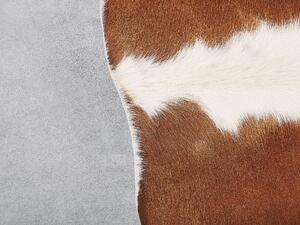 Tappeto in vera pelle di mucca marrone e bianco 2-3 m² rustico brasiliano Beliani