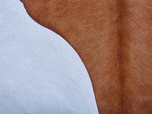 Tappeto in vera pelle di mucca marrone dorato 2-3 m² rustico brasiliano Beliani